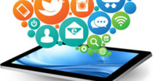 Digital channels and social media with tablet
